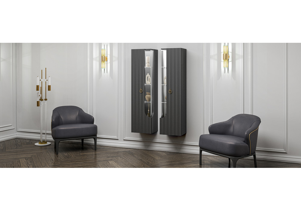 Гостиная МС ЛОРЕНСО (Графит) Мебель-Неман