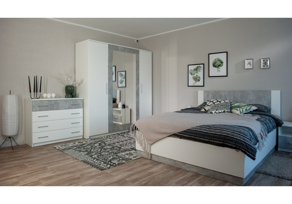 Модульная спальня Аврора   (Белый/ателье светлый)  фабрика Империал 