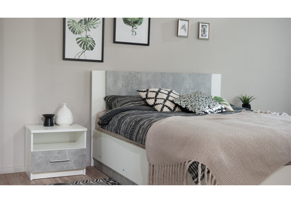 Модульная спальня Аврора   (Белый/ателье светлый)  фабрика Империал 