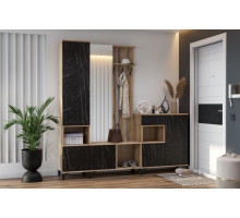 Прихожая Луксор (Дуб Делано светлый/Камень Пьетра черный) фабрика Астрид-мебель