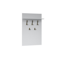 Вешалка Лацио 80 крючок бронза  (Белый/белое дерево)  фабрика Империал 