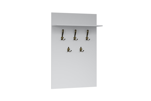 Вешалка Лацио 80 крючок бронза  (Белый/белое дерево)  фабрика Империал 