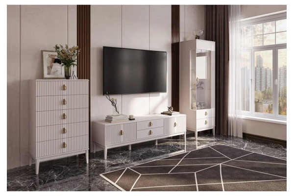 Модульная гостиная Фарго (Персидский жемчуг/Лак Льняной) фабрика Браво мебель