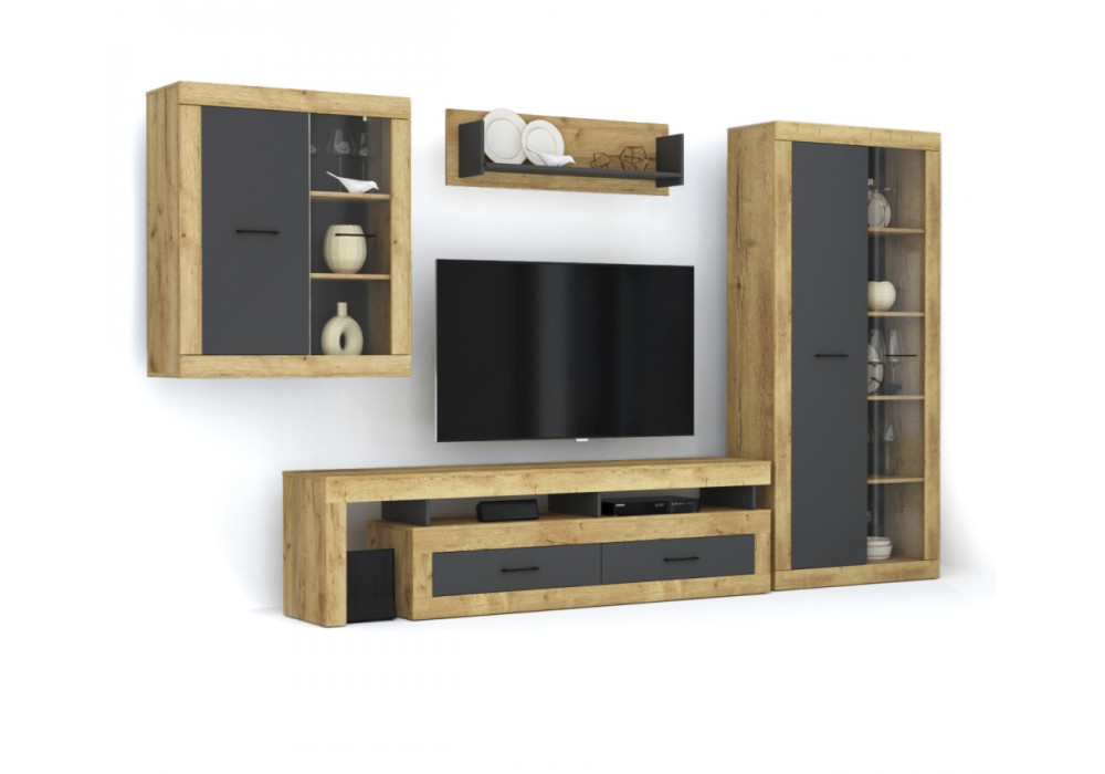 Гостиная Loft 4 (Дуб золотой/Антрацит)  фабрика Интерлиния  