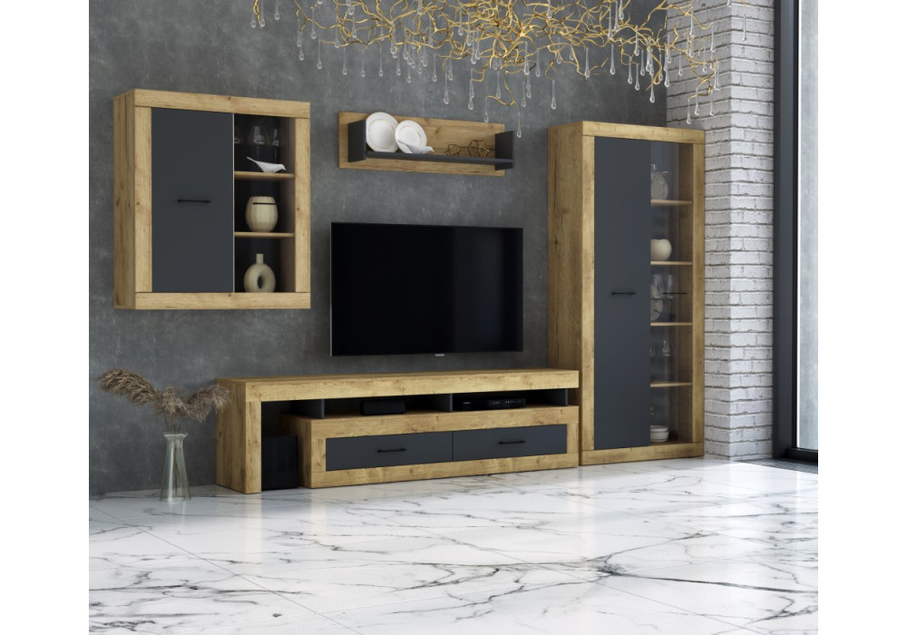 Гостиная Loft 4 (Дуб золотой/Антрацит)  фабрика Интерлиния  