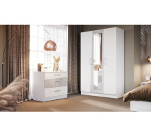 Шкаф 3-х дверный Антария  (Белый жемчуг/ателье светлый))  фабрика Империал 