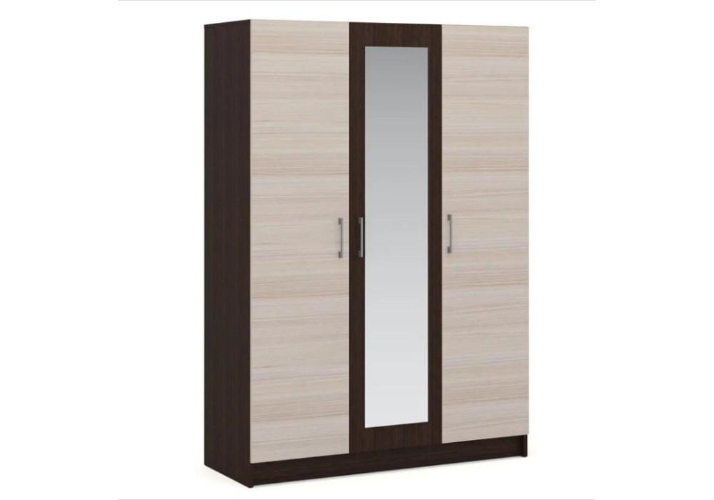 Шкаф  Алена  3-х дверный   ( венге/дуб молочный)  фабрика Империал 