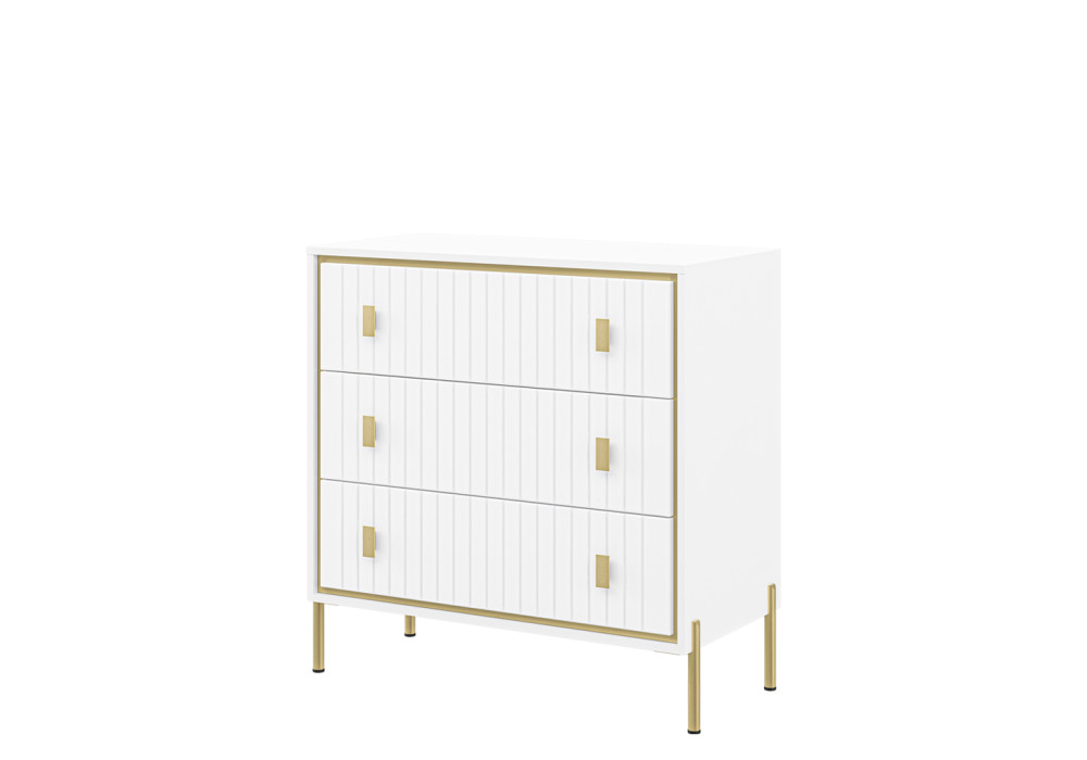 Комод МН-042-12 МС ЛЮКСОР (Белый глянец/белый) Мебель-Неман