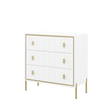 Комод МН-042-12 МС ЛЮКСОР (Белый глянец/белый) Мебель-Неман