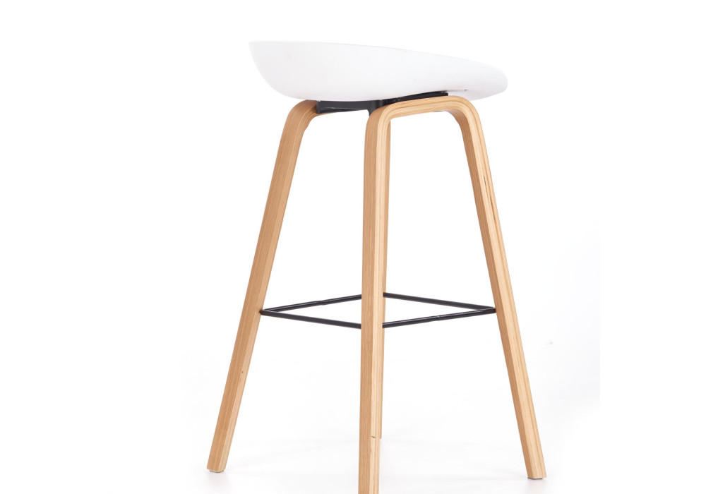 Стул барный HALMAR H86 белый/серый