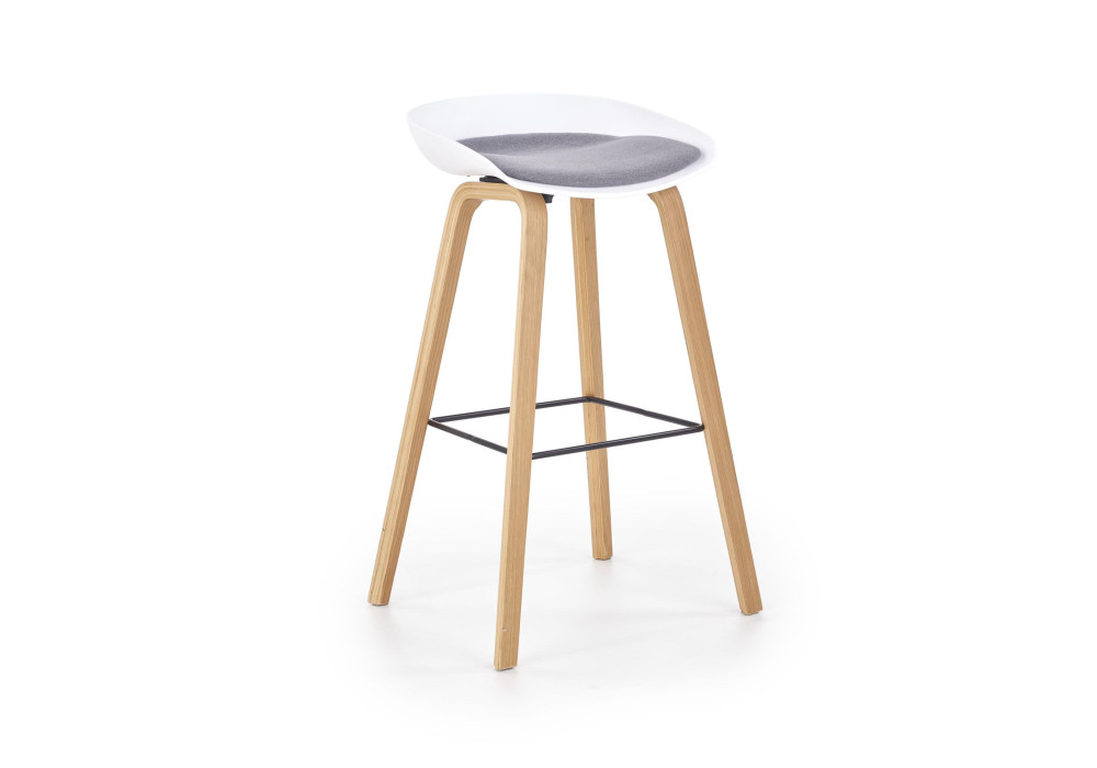 Стул барный HALMAR H86 белый/серый