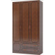 Шкаф ШР-3 трехдверный без зеркал Лакированный орех фабрика  Браво мебель