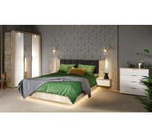 Модульная спальня Джулия  (Крафт серый/белый глянец)  фабрика Империал 