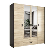 Шкаф 4-х дверный Венеция (Венге/Дуб сонома) фабрика Евва