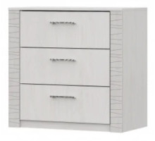 Комод на 3 ящика Гамма 20 (Серия №4) Ясень анкор светлый / Сандал светлый