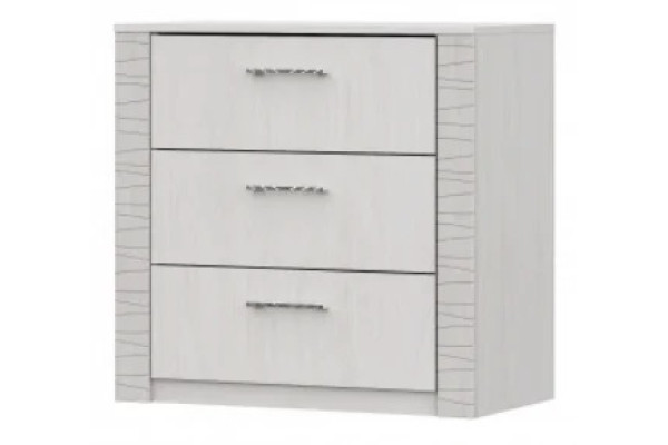 Комод на 3 ящика Гамма 20 (Серия №4) Ясень анкор светлый / Сандал светлый