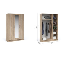 Шкаф 3-х дверный Антария  (Дуб сонома)  фабрика Империал 