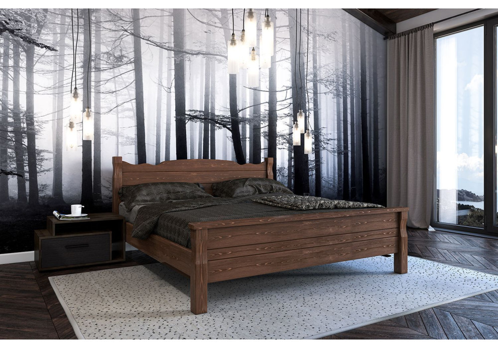 Кровать Мюнхен-4  (Дуб коньяк) 1400 фабрика Браво Мебель