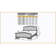 Кровать "Елена"  белый жемчуг 1400