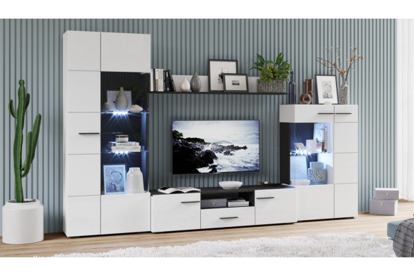 Гостиная Невада (Морское дерево/белый глянец)  фабрика Империал 