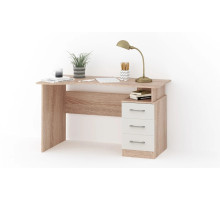 Стол Гарвард эргономик 130 3ящ левый (Дуб сонома/белый)  фабрика Империал 