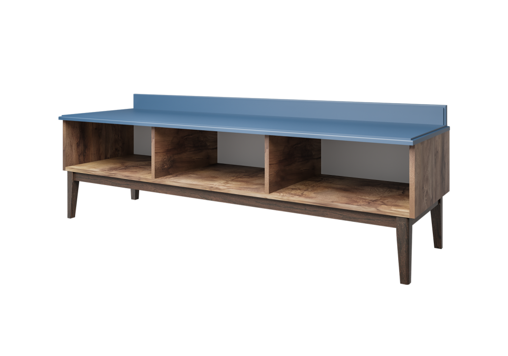 Тумба ТВ Гориция (Таксус / Лак Сапфировый)  фабрика Браво Мебель