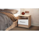 Прикроватные тумбы (2 шт) Антария  (Дуб сонома/белый)  фабрика Империал 
