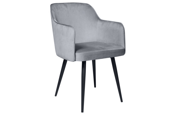 СТУЛ ОЛМЕКО РИО (ВЕЛЮР ТЕНЕРИФЕ ГРЕЙ/ЧЕРНЫЙ)