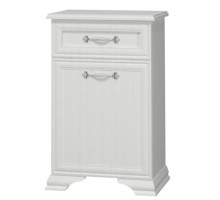 Тумба для прихожей с дверцей и ящиком Грация (лак) модульная (Белый/Белый)   фабрика Браво Мебель