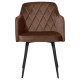 СТУЛ ОЛМЕКО КИОТО (ВЕЛЮР ТЕНЕРИФЕ ШОКОЛАД/ЧЕРНЫЙ)