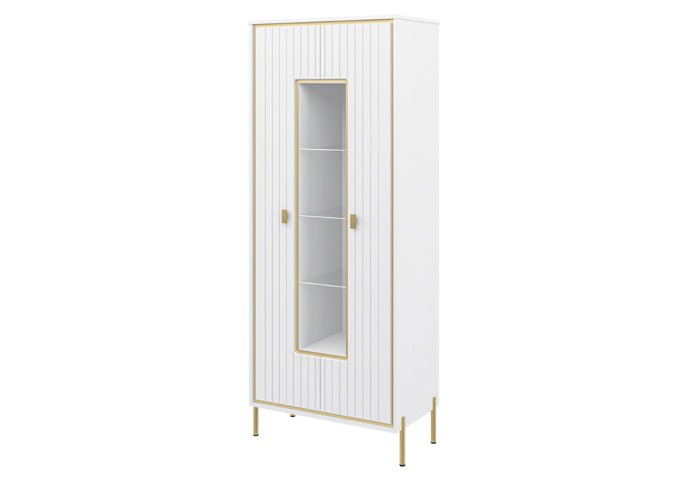 Шкаф комбинированный МН-042-04 МС ЛЮКСОР (Белый глянец/белый) Мебель-Неман