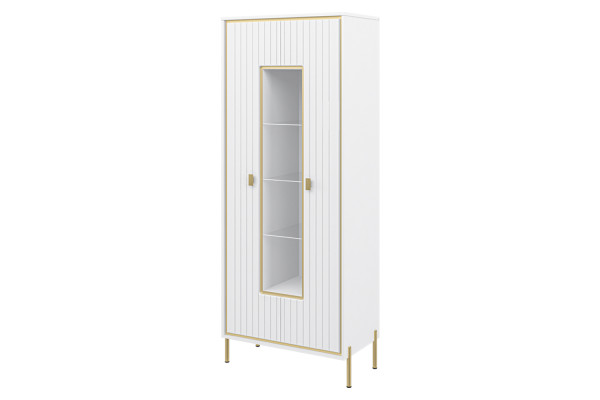 Шкаф комбинированный МН-042-04 МС ЛЮКСОР (Белый глянец/белый) Мебель-Неман