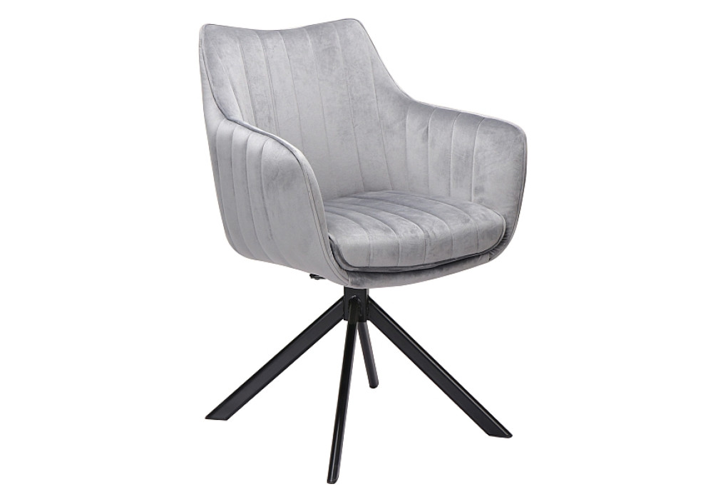 Стул SIGNAL AZALIA VELVET BLUVEL 14 серый/черный