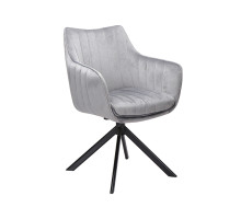 Стул SIGNAL AZALIA VELVET BLUVEL 14 серый/черный