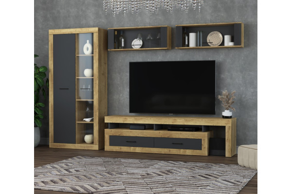 Гостиная Loft 3 (Дуб золотой/Антрацит)  фабрика Интерлиния  