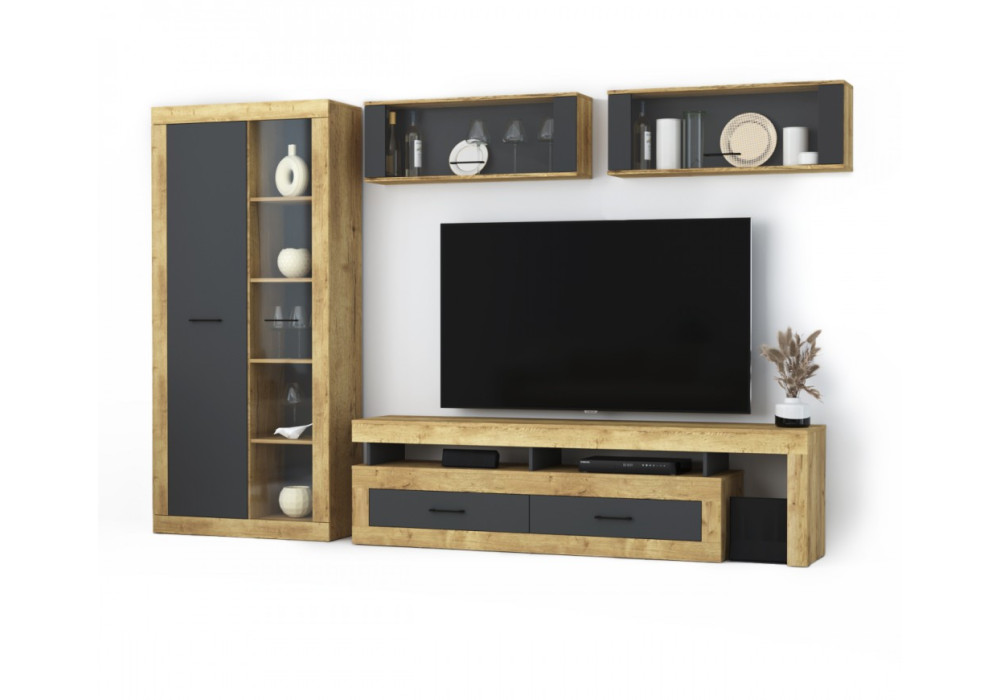 Гостиная Loft 3 (Дуб золотой/Антрацит)  фабрика Интерлиния  