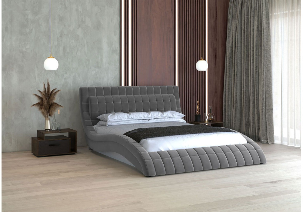 Кровать Виргиния с подъемным механизмом (Elma Silver) 160х200  фабрика БравоМебель