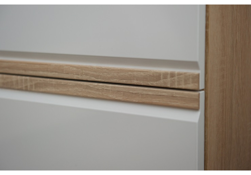 Кровать "Дакота" 1600 с подъемным мех. (Сонома/белый глянец) фабрика Империал 