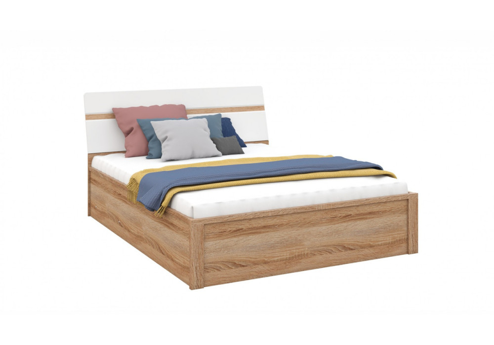 Кровать "Дакота" 1600 с подъемным мех. (Сонома/белый глянец) фабрика Империал 