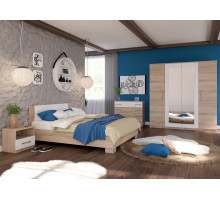 Модульная спальня Аврора вар.3  (Дуб сонома/белый)  фабрика Империал 