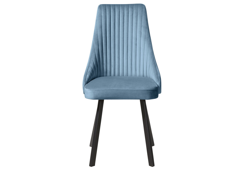 СТУЛ ОЛМЕКО ЛИОН (ВЕЛЮР ТЕНЕРИФЕ ДАСТИ БЛЮ/ЧЕРНЫЙ)