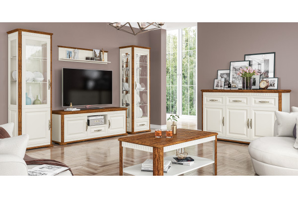 Гостиная МС МАРСЕЛЬ (Крем/Дуб кантри) Мебель-Неман