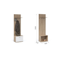 Вешалка Виола  (Сонома/белый)  фабрика Империал 