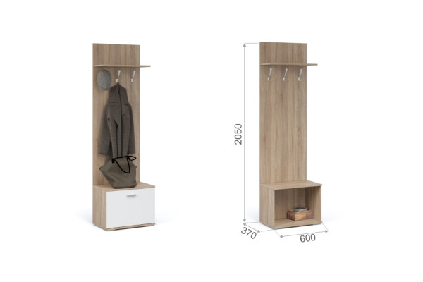 Вешалка Виола  (Сонома/белый)  фабрика Империал 