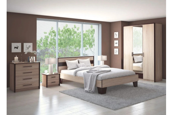 Спальный гарнитур  Эшли   (Венге/сонома)  фабрика Империал 