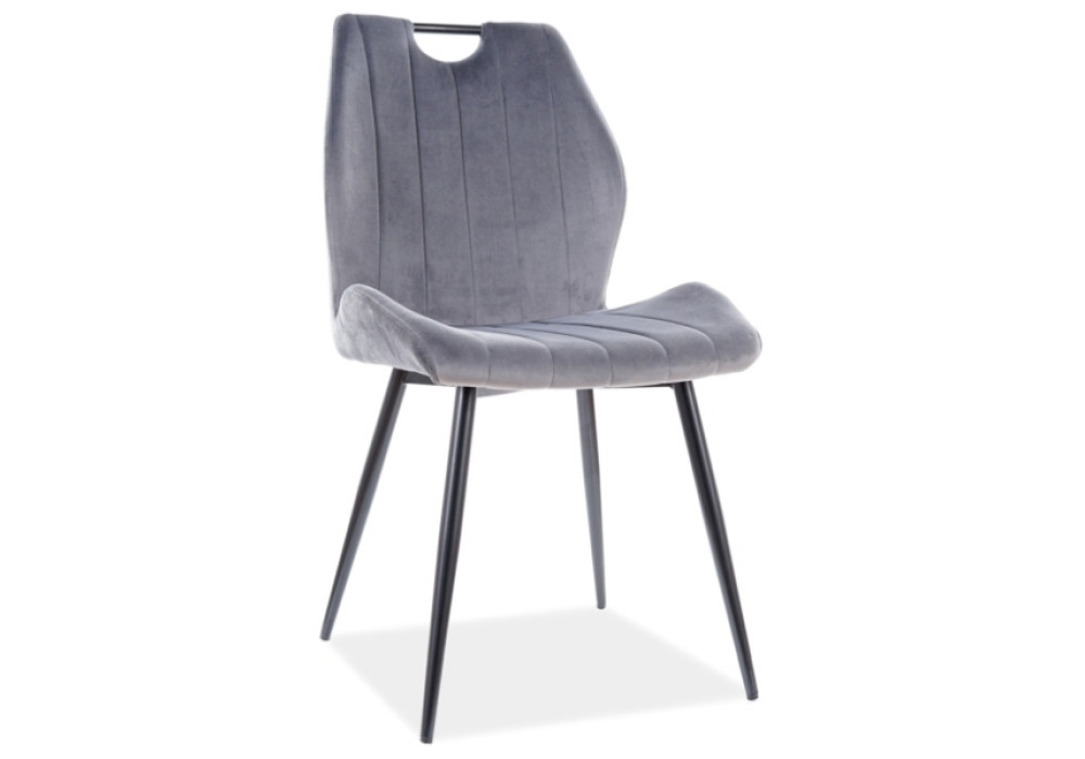 Стул SIGNAL ARCO VELVET BLUVEL 14 серый/черный