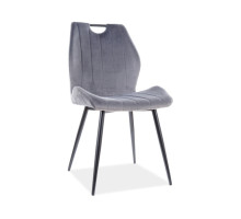 Стул SIGNAL ARCO VELVET BLUVEL 14 серый/черный