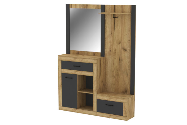 Прихожая Лофт (Дуб золотой/Антрацит) фабрика Интерлиния  