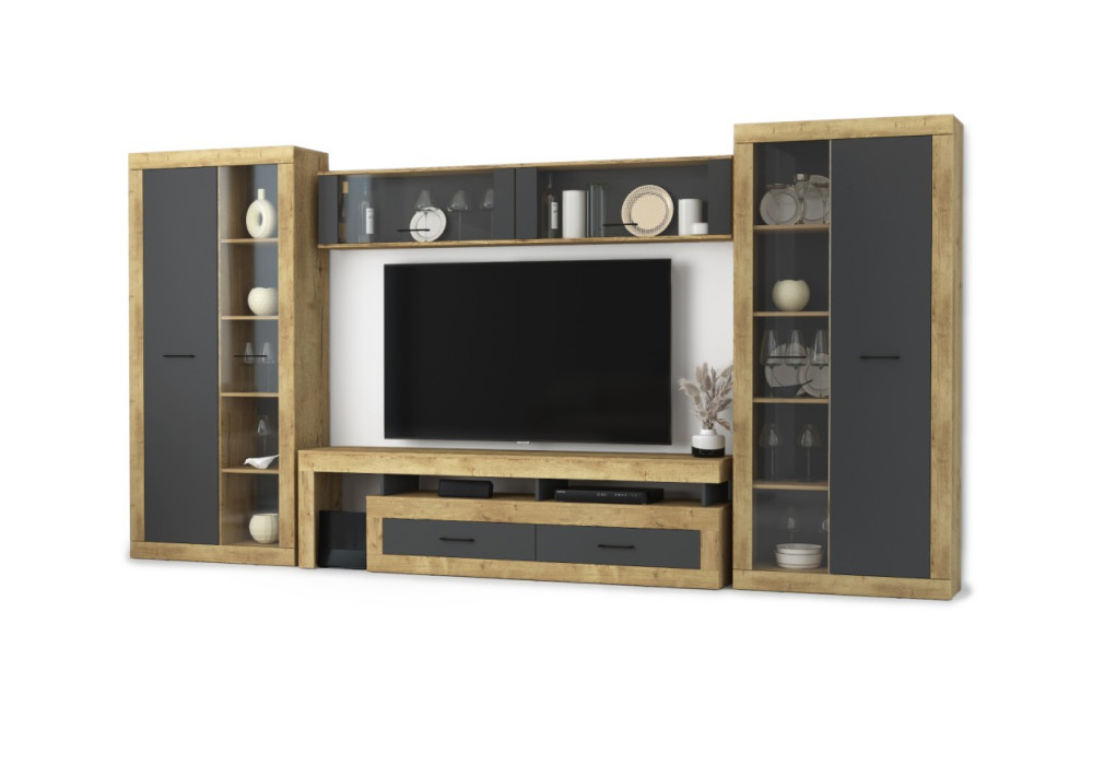 Гостиная Loft 6 (Дуб золотой/Антрацит)  фабрика Интерлиния  