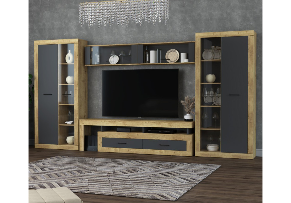 Гостиная Loft 6 (Дуб золотой/Антрацит)  фабрика Интерлиния  